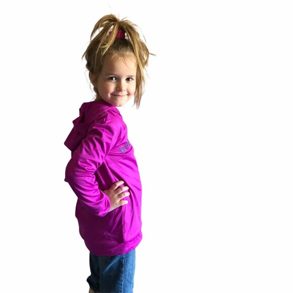 More Than Magic Shine Bright Hoodie Girls Small Sparkle Purple Pullover Long NWT - Picture 5 of 6